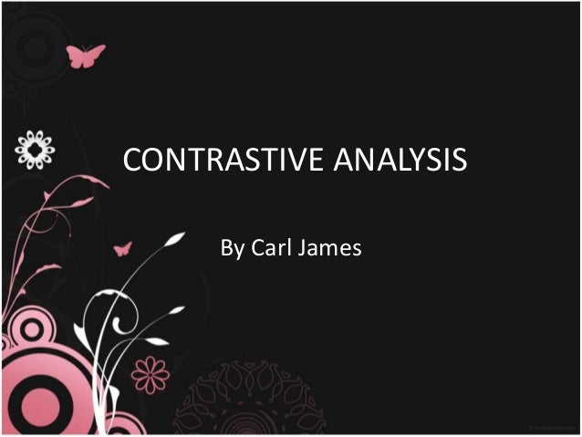 carl james contrastive analysis